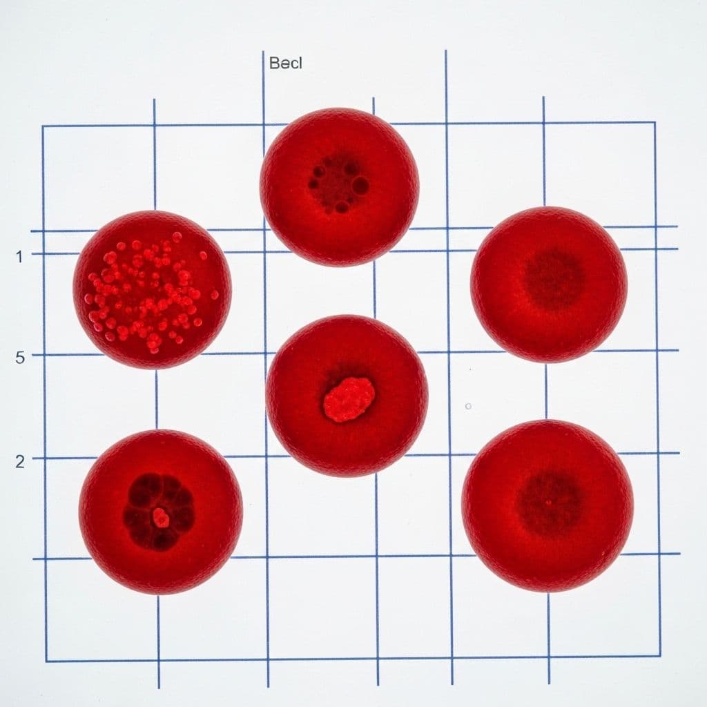 Five blood globules